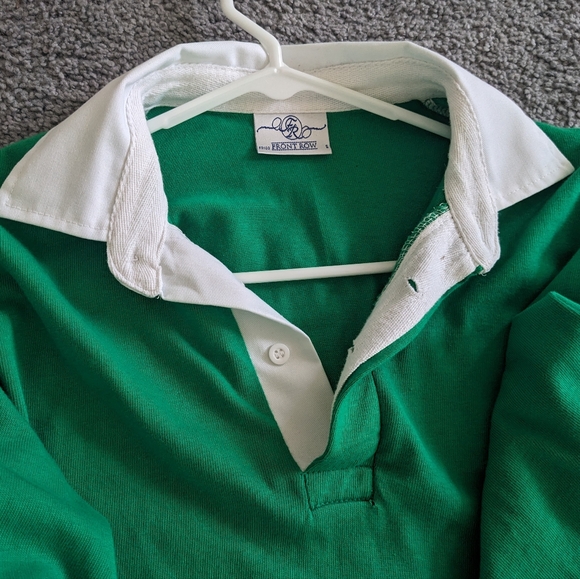 Front Row long sleeve plain for Men. Green & White. Size Small. Barely used - Picture 3 of 6
